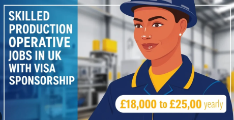 Visa Sponsorship Skilled Production Operative Jobs in UK